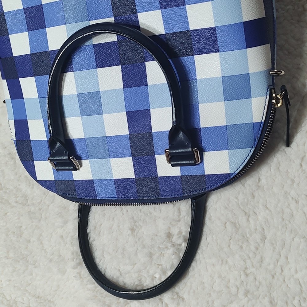 Super Rare Kate Spade Blue Plaid Bag - Picture 12 of 15